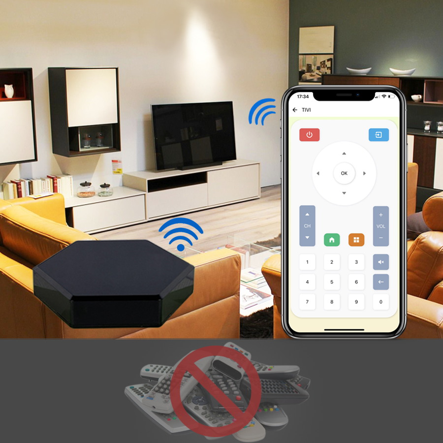 Bộ điều khiển Tivi, Máy lạnh Hunonic IR Smart | Điều khiển thiết bị Hồng ngoại từ xa