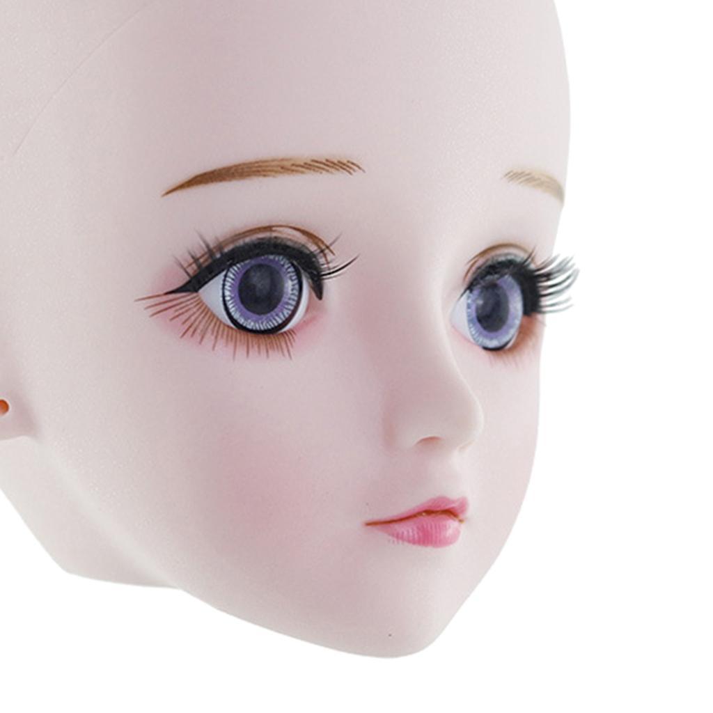 BJD Doll 1/ Dolls Head Model with 4D Eyes DIY Dolls Accessory Girl