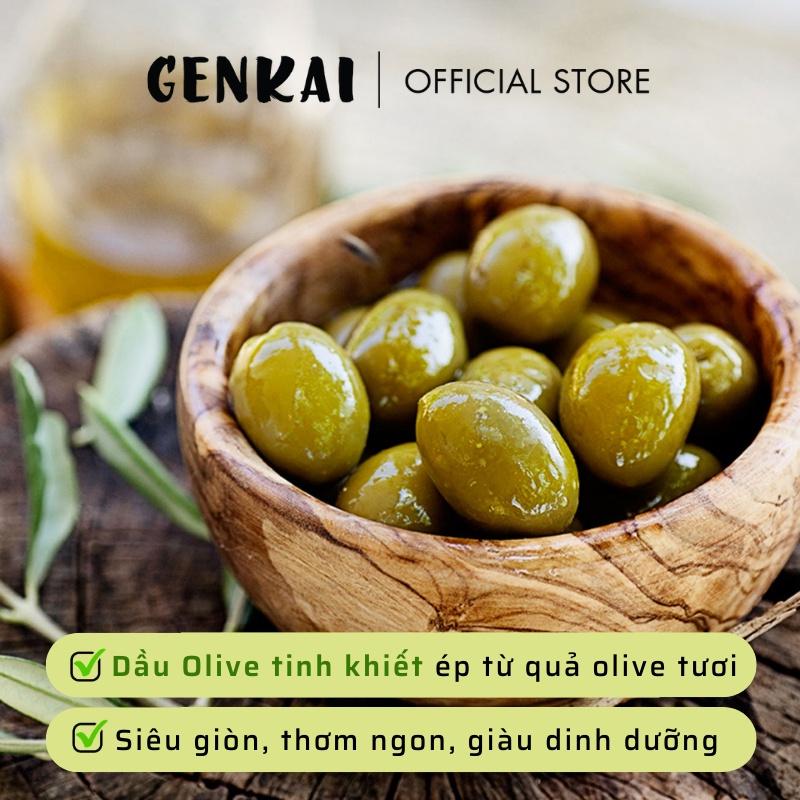 Snack Tảo Biển Siêu Giòn GENKAI Vị Olive Ý Truyền Thống 17.5g  (3.5g x 5 gói)