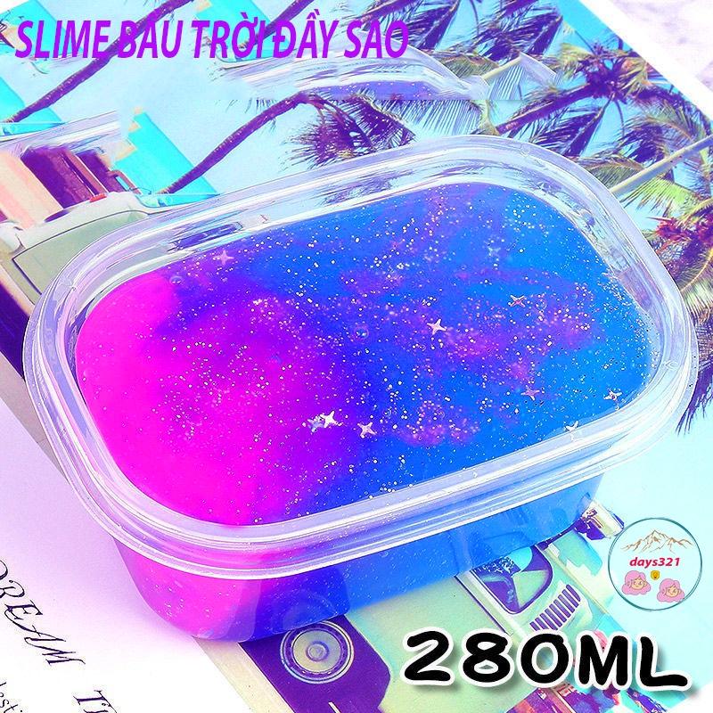 Slime BẦU TRỜI ĐẦY SAO hộp to 280ML slam kim tuyến