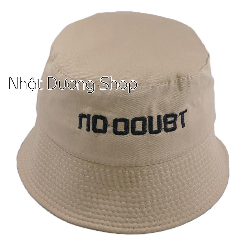 Nón vành cụp No Doubt cá tính - Trắng vải Cotton thoáng mát thích hợp cho ace