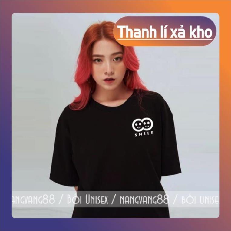 Áo Thun, áo phông Unisex Tay Lỡ mặt cười SMILE JASHOP