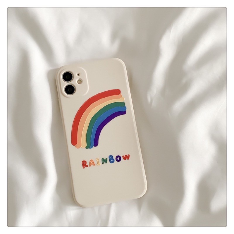 Ốp Lưng Cạnh Vuông Rainbow Dành Cho iPhone 6 / 6 Plus / 7 / 7 Plus / 8 / 8 Plus / X / Xs / Xs Max / 11 / 11 Pro / 11 Pro Max / 12 / 12 Pro / 12 Pro Max