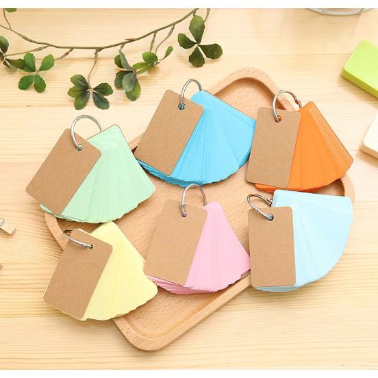 Bộ Flashcard học từ vựng 100 tờ - Nhiều màu