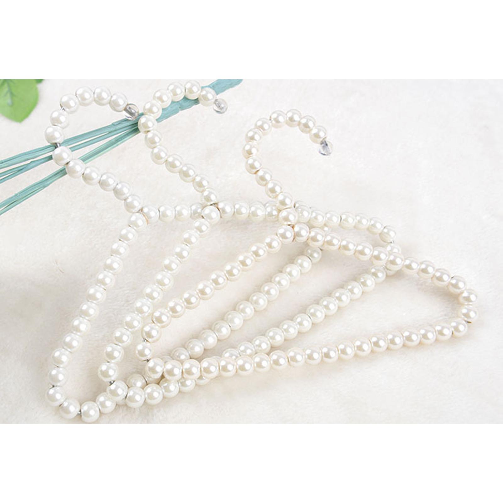 Pearl Beads Clothes Hanger Elegant Small Metal Hanger for Pets Baby Kids