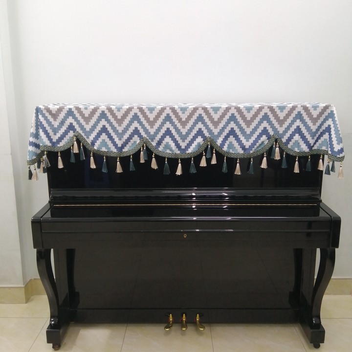 KHĂN PHỦ ĐÀN PIANO CƠ MẪU SỌC KẺ HOÀNG GIA BẮC ÂU