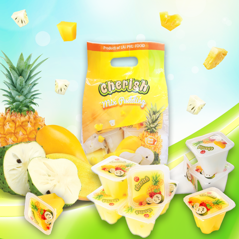Thạch pudding Cherish vị Tổng Hợp 405g