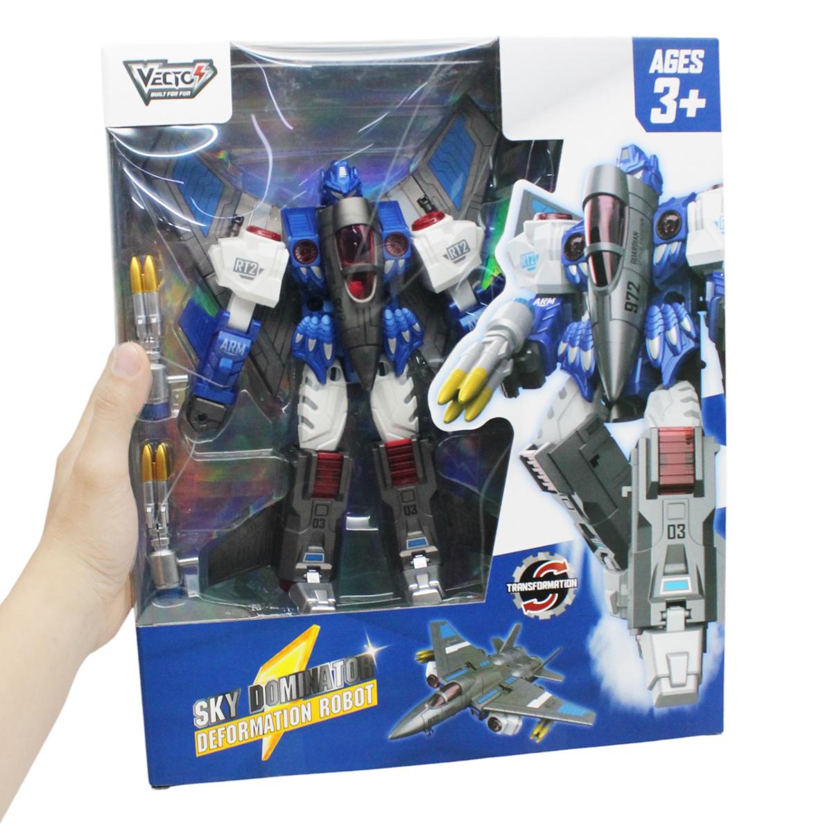Đồ Chơi Robot Biến Hình Thành Phi Cơ - Vecto VT698B14/BL - Màu Xanh
