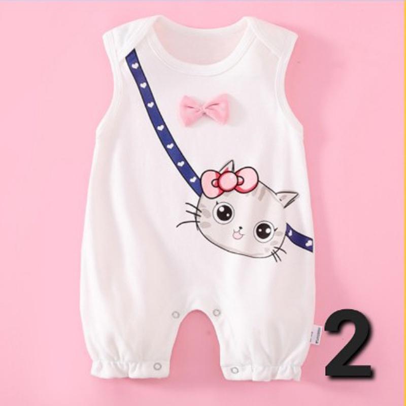 SS003 Bodysuit cho bé trai bé gái sơ sinh 0-12 tháng kiểu dáng liền thân sát nách hình thú đáng yêu