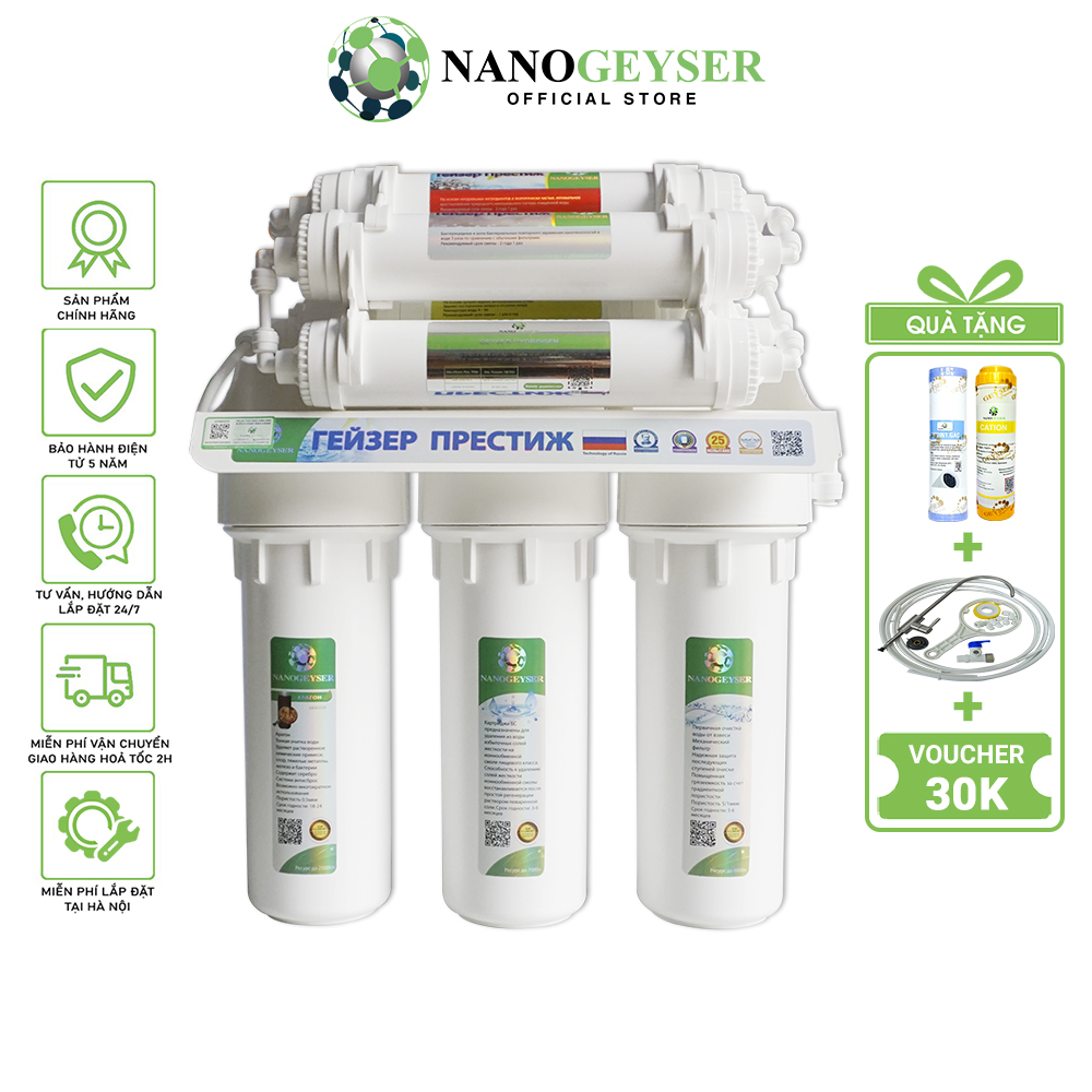 Máy lọc nước Nano Geyser ECO công nghệ lọc Nano - Hàng Chính Hãng