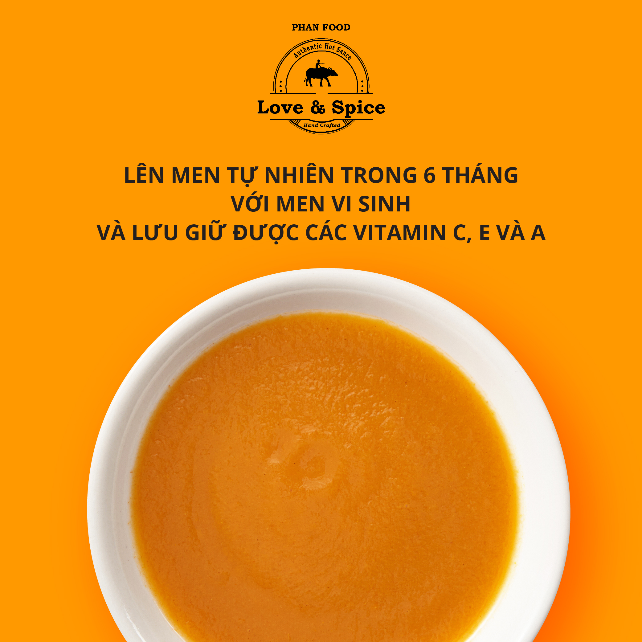 CAY QUÁ ĐÃ - Combo 12 chai tương ớt siêu cay Love & Spice (cấp độ 1) lên men tự nhiên từ ớt Peach Habanero chai 120ml x 12