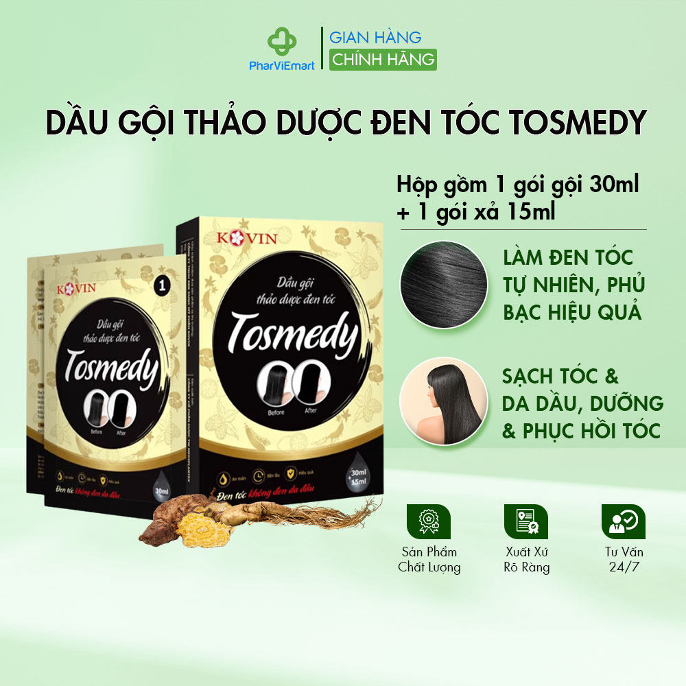Dầu Gội Thảo Dược Cho Tóc TOSMEDY Giúp Tóc Bóng Đẹp, Chắc Khỏe