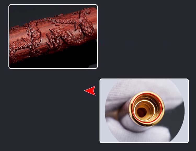 Đầu lọc thuốc gỗ đàn hương chạm rồng ZOBO ZB-357