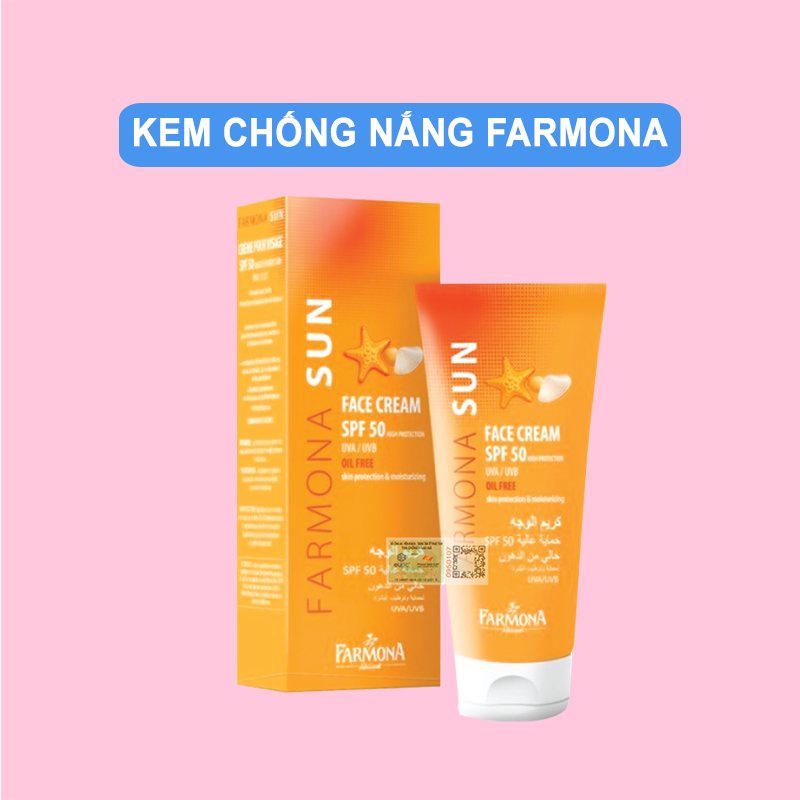 Kem Chống Nắng Farmona Sun Face Cream Oil Free Spf50 50ml, Không Chứa Dầu Cho Da Mặt