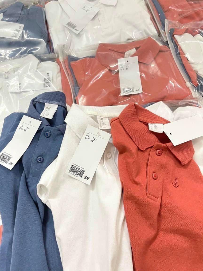 SET 3 ÁO POLO CHO BÉ TRAI DỄ PHỐI ĐỒ MÀU XANH, CAM, TRẮNG CỰC THỜI TRANG