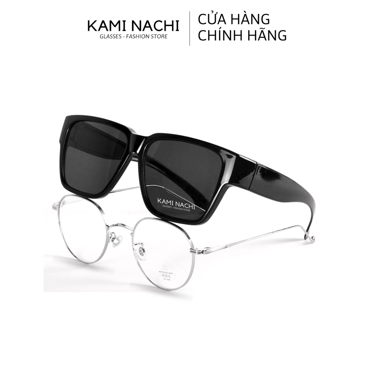 Gọng kính Shield Glasses chống phân cực, chống tia UV, có thể đeo cùng lúc với kính cận KAMI NACHI T8801