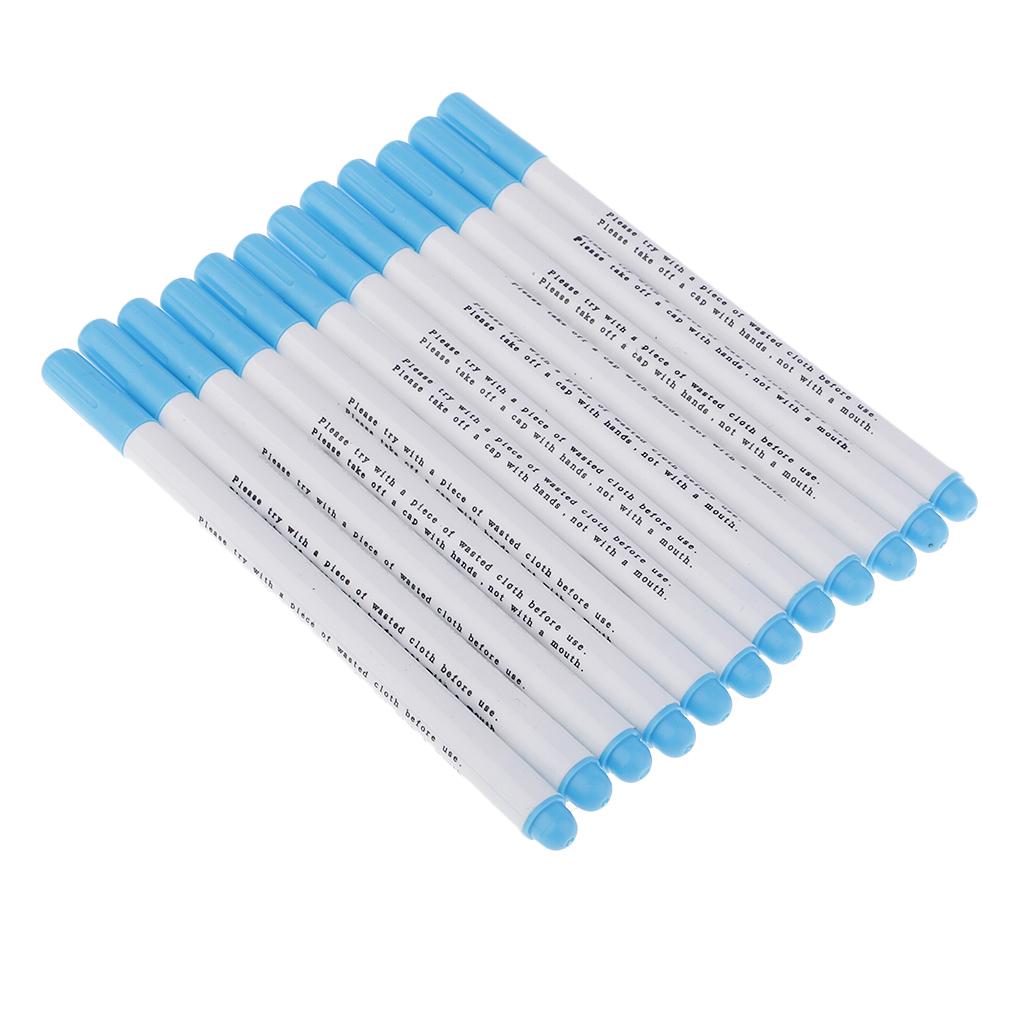 12x Air Water Erasable Pen Marker for Fabric Marking Sewing Supplies Blue