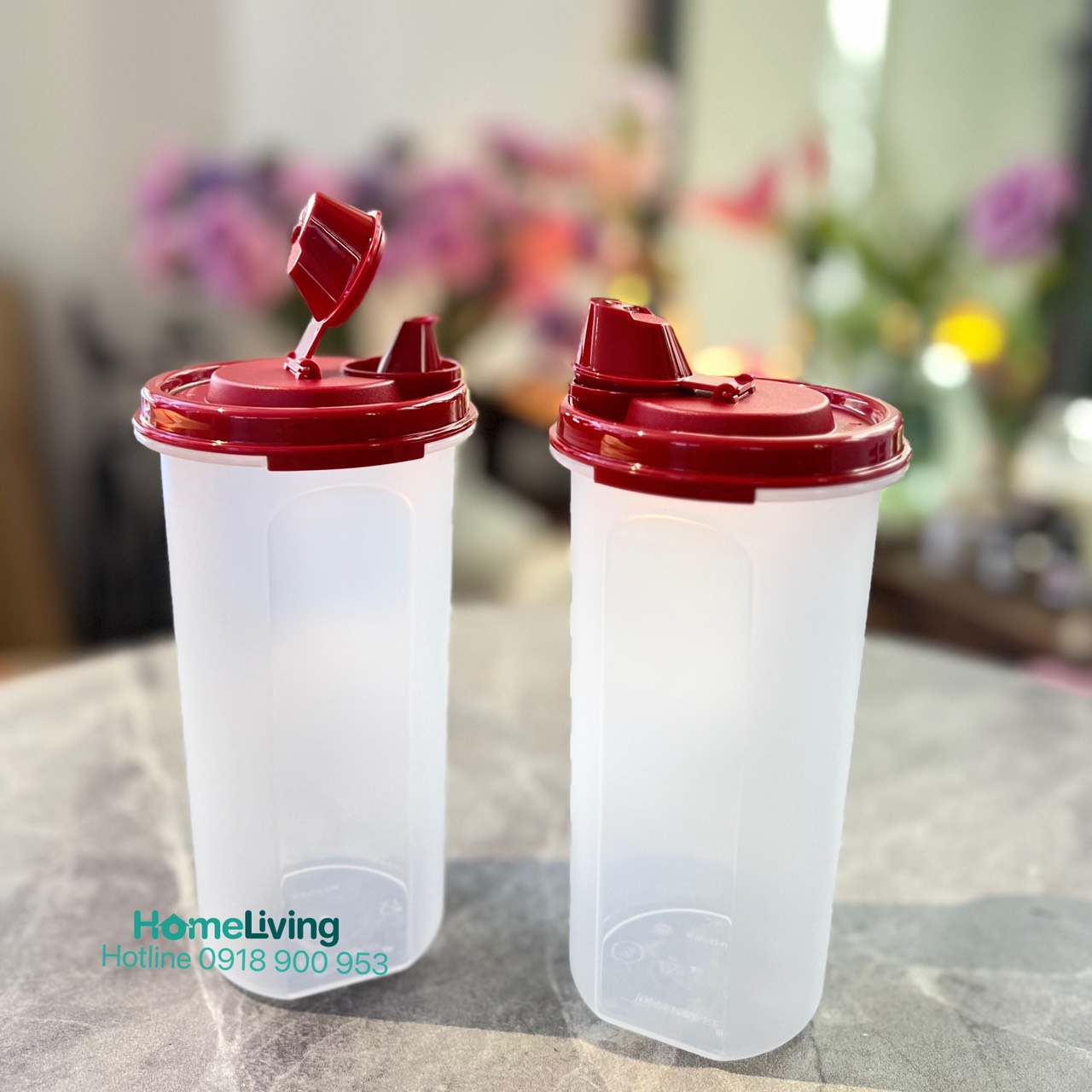 Bộ 2 Bình Dầu Tupperware Stor N Pour 650ml