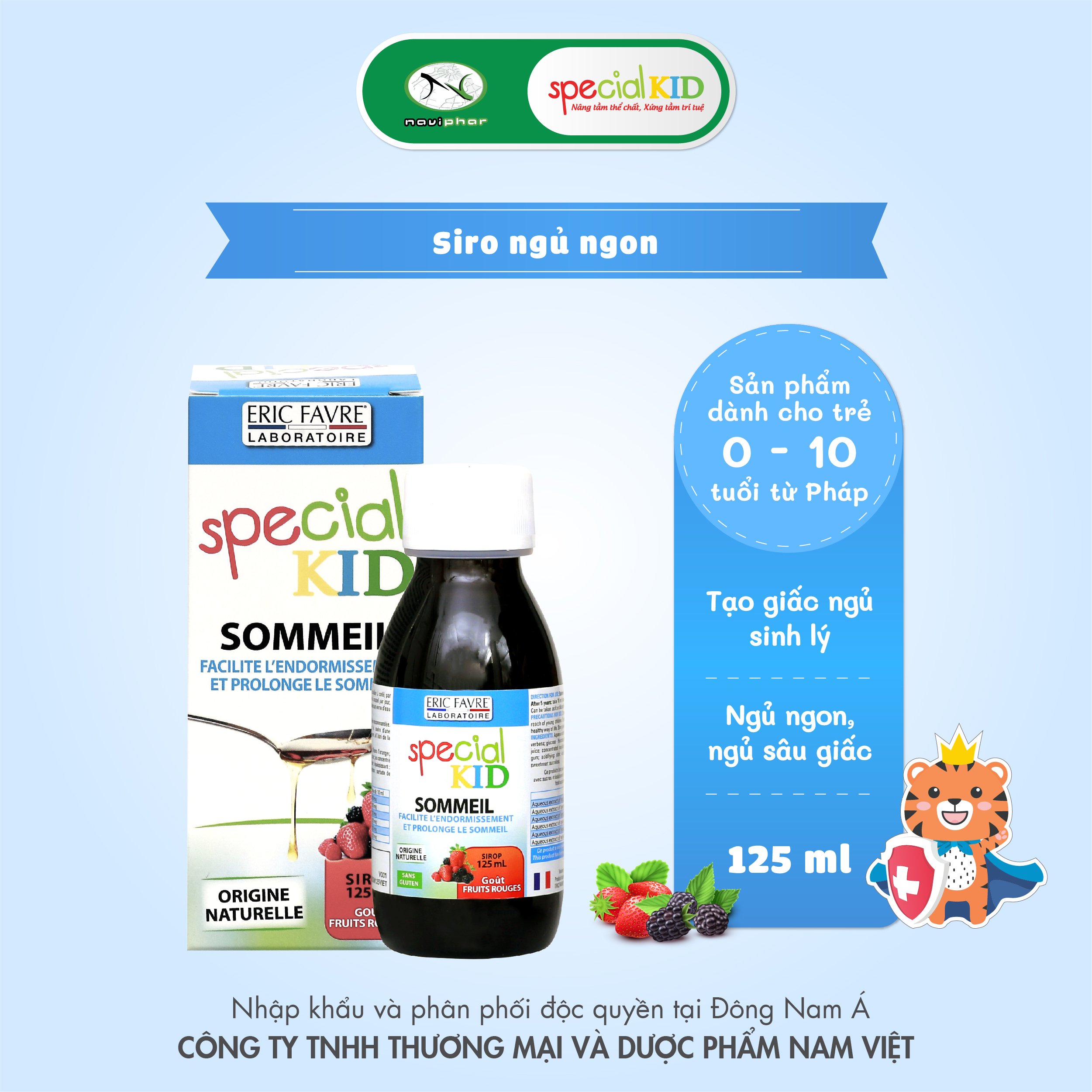 TPBVSK Special Kid Sommeil – Giúp ngủ ngon giấc, ngủ sâu giấc (125ml) [Siro – Nhập khẩu Pháp]