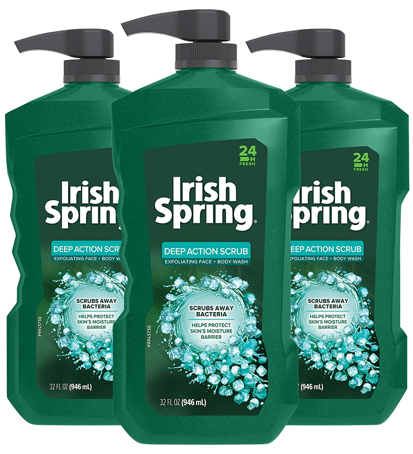Sữa tắm gội, rửa mặt cho nam Irish Spring Deep Action Scrub 946ml của Mỹ( không xuất hóa đơn đỏ - không có tem phụ )