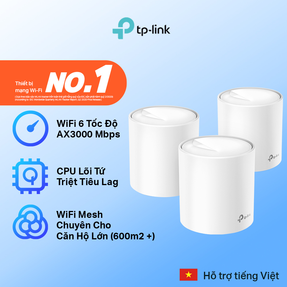 Bộ Phát Wifi Mesh TP-Link Deco X60 AX3000 MU-MIMO Hàng Chính Hãng