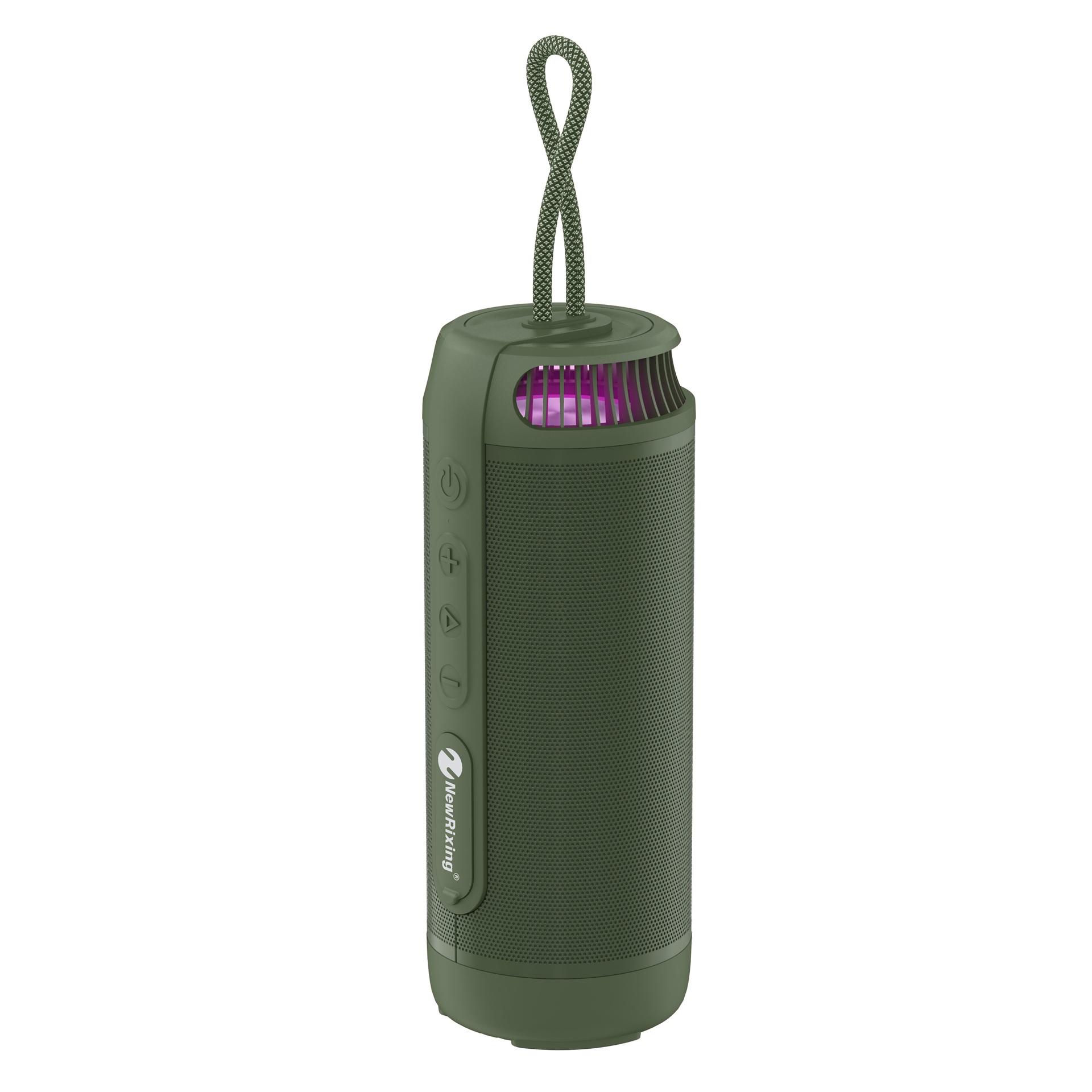 Loa siêu loa siêu trầm di động loa không dây di động mạnh hơn loa bass mạnh hơn với radio FM không thấm nước IPX6 nhẹ cho màu ngoài trời: 9015 màu xanh lá cây
