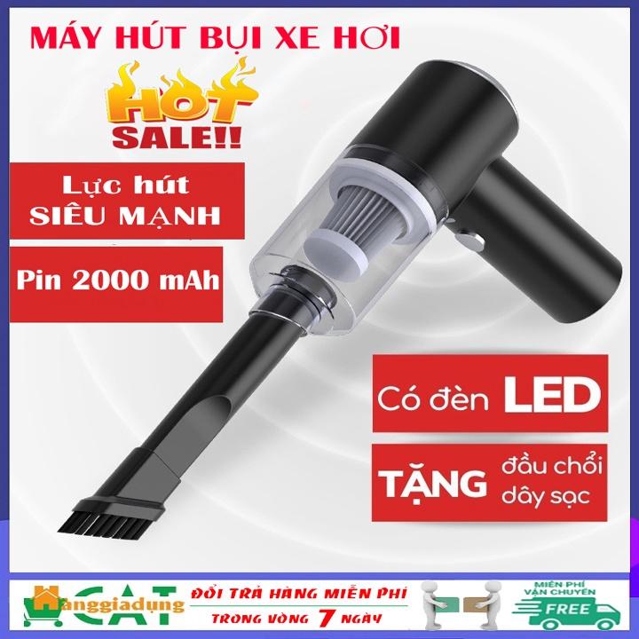 Máy hút bụi mini cầm tay không dây, hút bụi ô tô có thiết nhỏ gọn, lực hút mạnh, pin 2000mAh