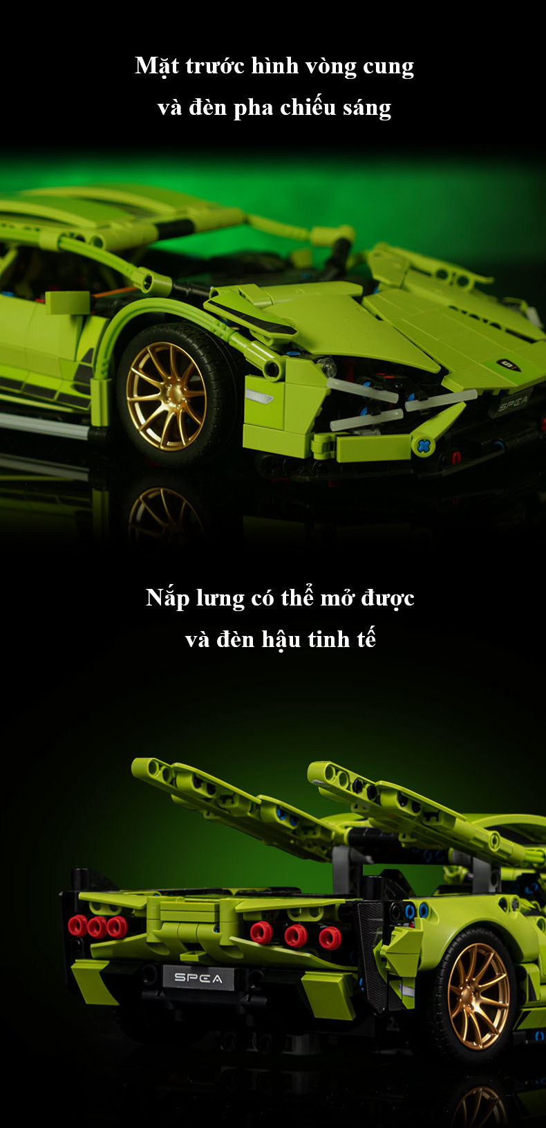 Đồ Chơi Lắp Ghép Cao Cấp Với 1254 Chi Tiết, Bộ Đồ Chơi Lắp Ghép Xếp Hình Xe Lamborghini Aventador Với 1254 Chi Tiết, Đồ Chơi Mô Hình Xe Lamborghini Có Điều Khiển - Chính Hãng BABYBOSS