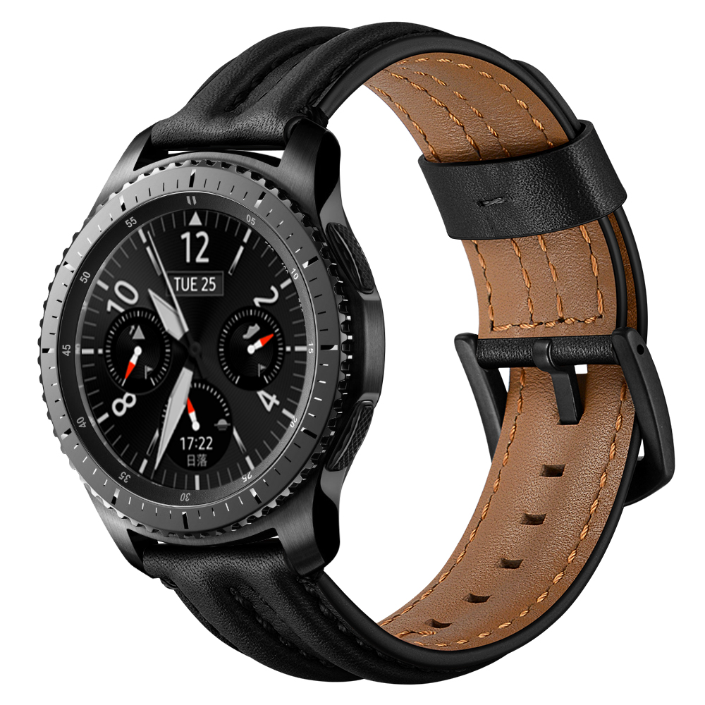 Dây Da Bò Sinewy cho Galaxy Watch 3 45mm / Galaxy Watch 46 / Huawei Watch GT 2 / Ticwatch Pro (Size 22mm