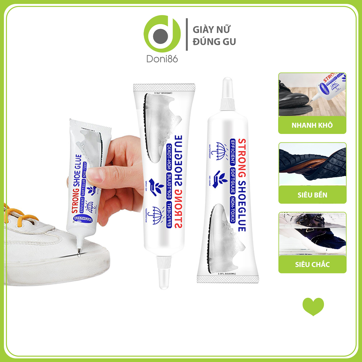 Keo dán giày mùi hương dễ chịu, an toàn cho da tay, sức khỏe, chất keo bền chặt - Doni - DOPK323