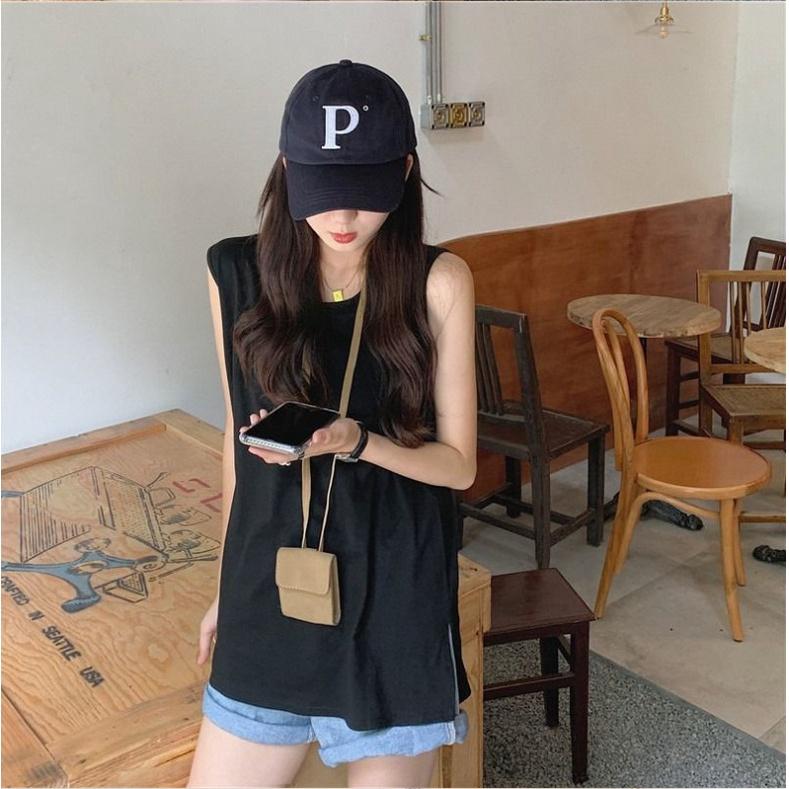 Áo Tanktop Nữ Trơn Trùm Mông Dáng Rộng