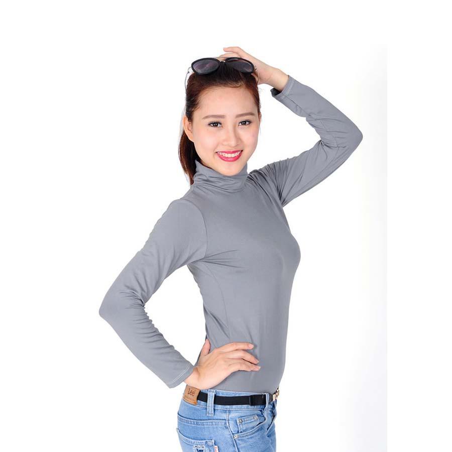 Áo giữ nhiệt lót nỉ , áo thun lót nỉ cổ 3 phân dành cho nữ