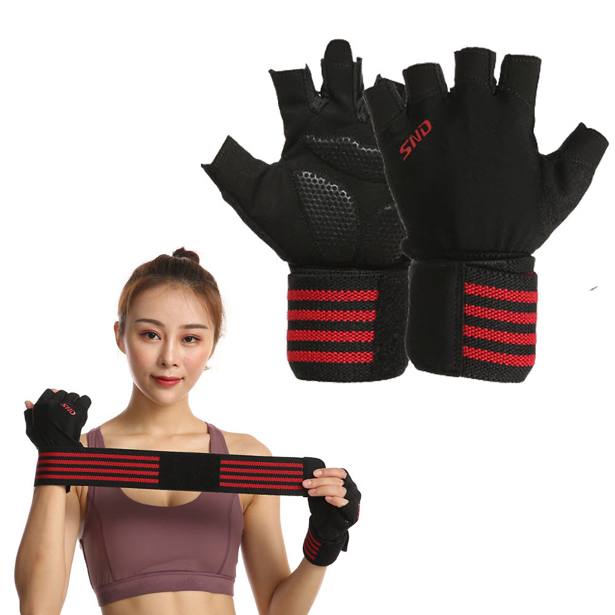 Găng Tay Tập Gym Nam Nữ Với Thiết Kế Sợi Vải Thoáng Khí Miếng Đệm Silicone Chống Trơn Trượt Phong Cách Năng Động Cleacco - Hàng Chính Hãng