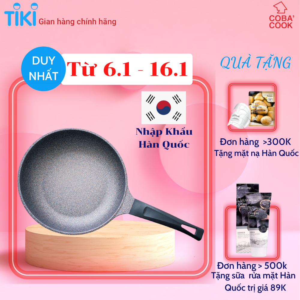 Chảo chống dính cao cấp bếp từ nhập khẩu Hàn Quốc- COBA'COOK phân phối