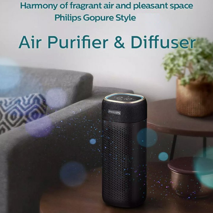 Máy khử mùi và lọc không khí trong ô tô Philips S7601 Kết nối điện thoại thông qua ứng dụng AirMatters và cảm biến chất lượng không khí 3 màu - HÀNG NHẬP KHẨU