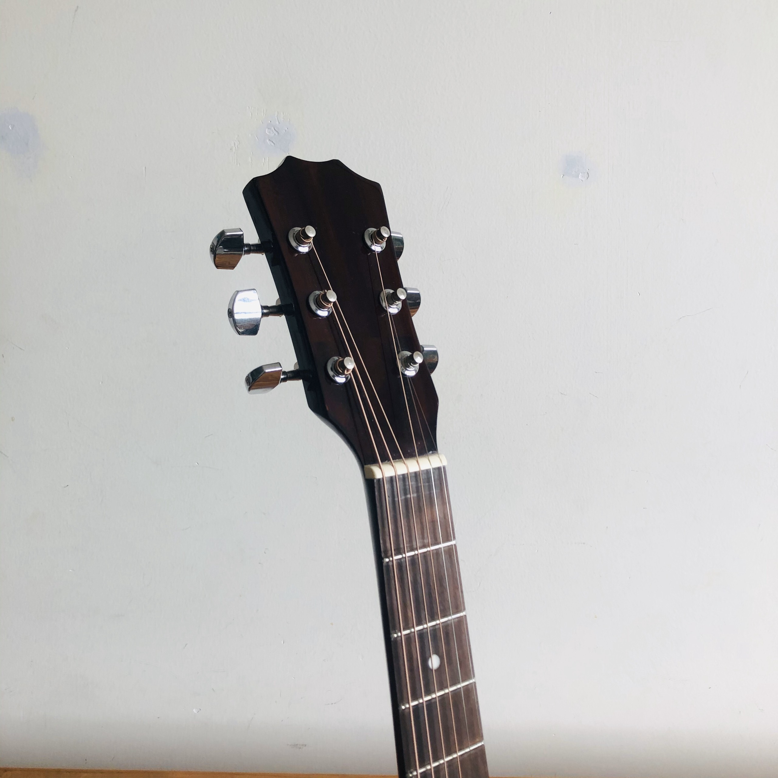 Đàn guitar acoustic DT70 có ty màu nâu đất Chất âm thanh vang tốt Dáng D có khuyết Action thấp Dành cho bạn mới tập đàn guitar
