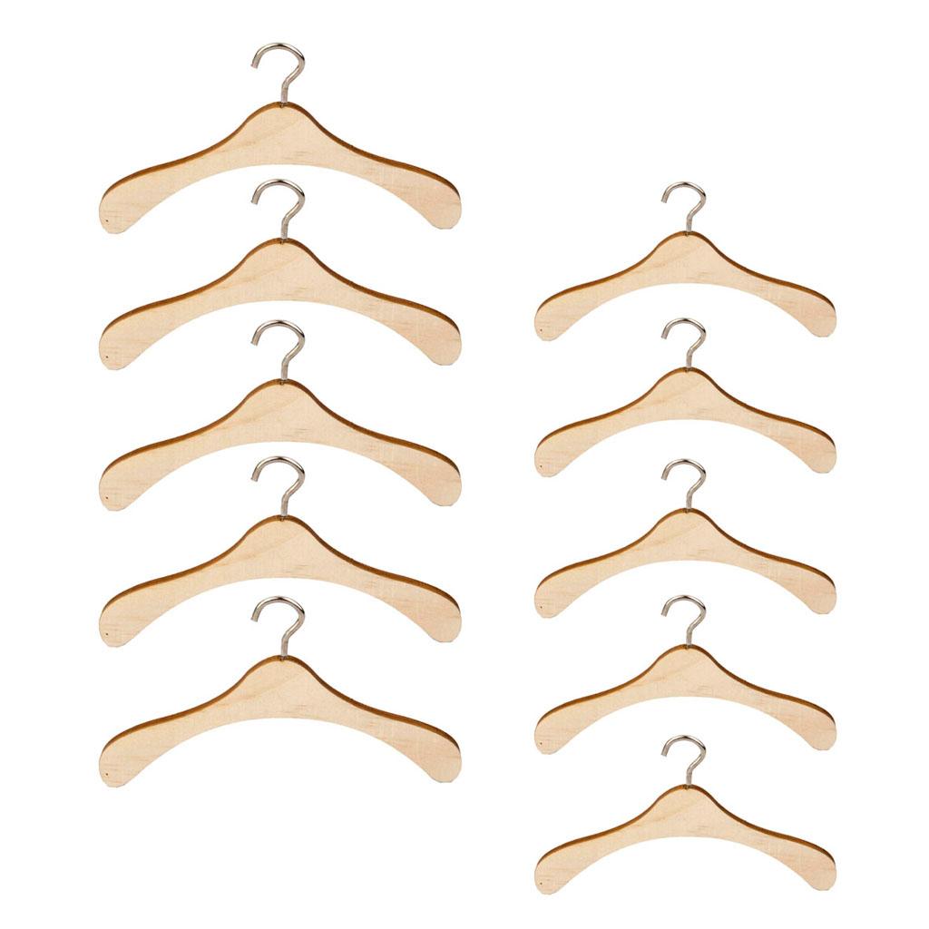 Set 10 Móc Quần Áo Búp Bê Tỉ Lệ 1/4 & 1/6 Tiện Lợi
