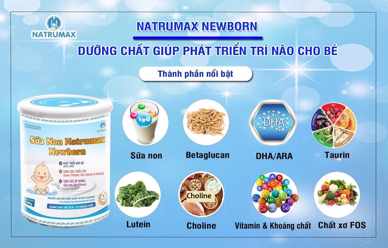 SỮA NON NATRUMAX NEWBORN 400Gram Dành Cho Trẻ Sơ Sinh Dưới 2 Tuổi