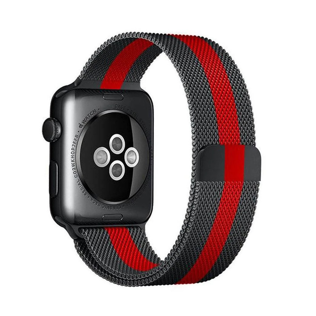 Dây thép đeo thay thế cho Apple Watch 38mm / 40mm hiệu Coteetci kiểu dáng Redline (thiết kế tinh tế mới lạ, thép không gỉ cao cấp, ôm sát tay) - Hàng nhập khẩu