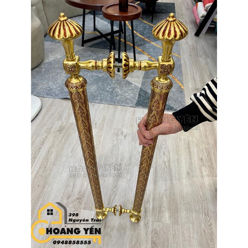 Tay nắm cửa bằng đồng, tay nắm đồng cửa gỗ, cửa kính, thép dài 60cm, 80cm, 1m - EL