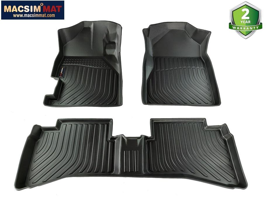 Thảm lót sàn xe Honda Brio  2018- nay  Nhãn hiệu Macsim chất liệu nhựa TPV cao cấp màu đen