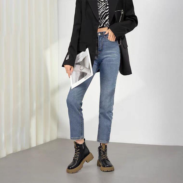 Giày Bốt Martin Lót Lông Cừu Dày Dặn Phong Cách Anh Quốc Thời Trang Thu Đông Mới Cho Nữ