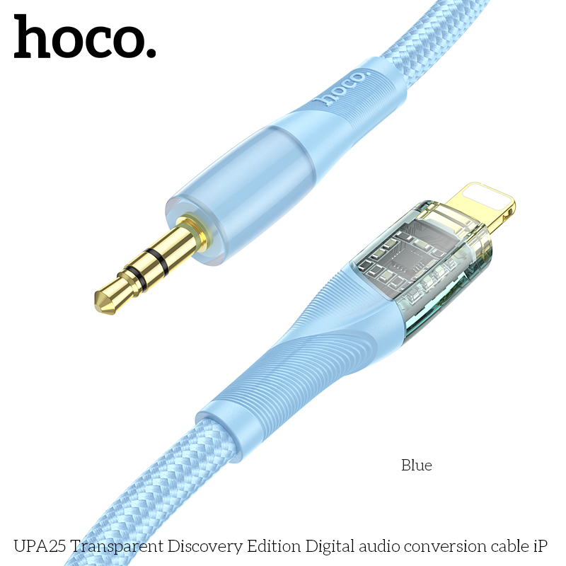 Dây chuyển đổi từ IP ra 3.5 mm Hoco UPA 25 bọc dù dài 1m cho IP/Ipad hàng chính hãng Hoco Mall Official