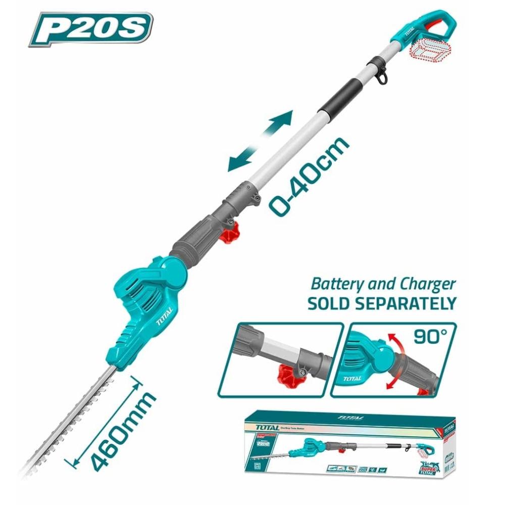 MÁY CẮT HÀNG RÀO DÙNG PIN 20V (KHÔNG KÈM PIN &amp; SẠC) TOTAL TPHT201601 - HÀNG CHÍNH HÃNG