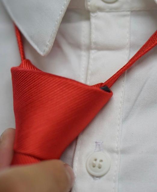 Cà vạt nam thắt sẵn 5cm vải lụa xéo đẹp sang trọng phù hợp công sở