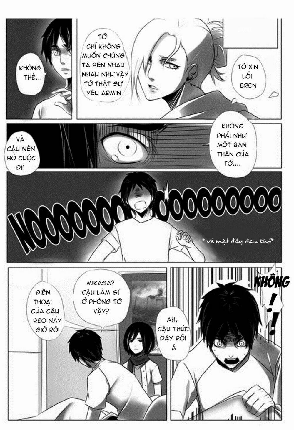 đại chiến titan - doujinshi về cuộc tình tay 4 chapter 2 3