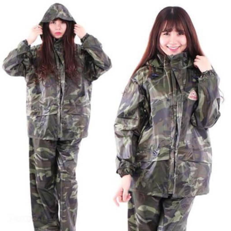 Áo Mưa Bộ Vải Dù Cao Cấp Màu Rằn Ri 2XL