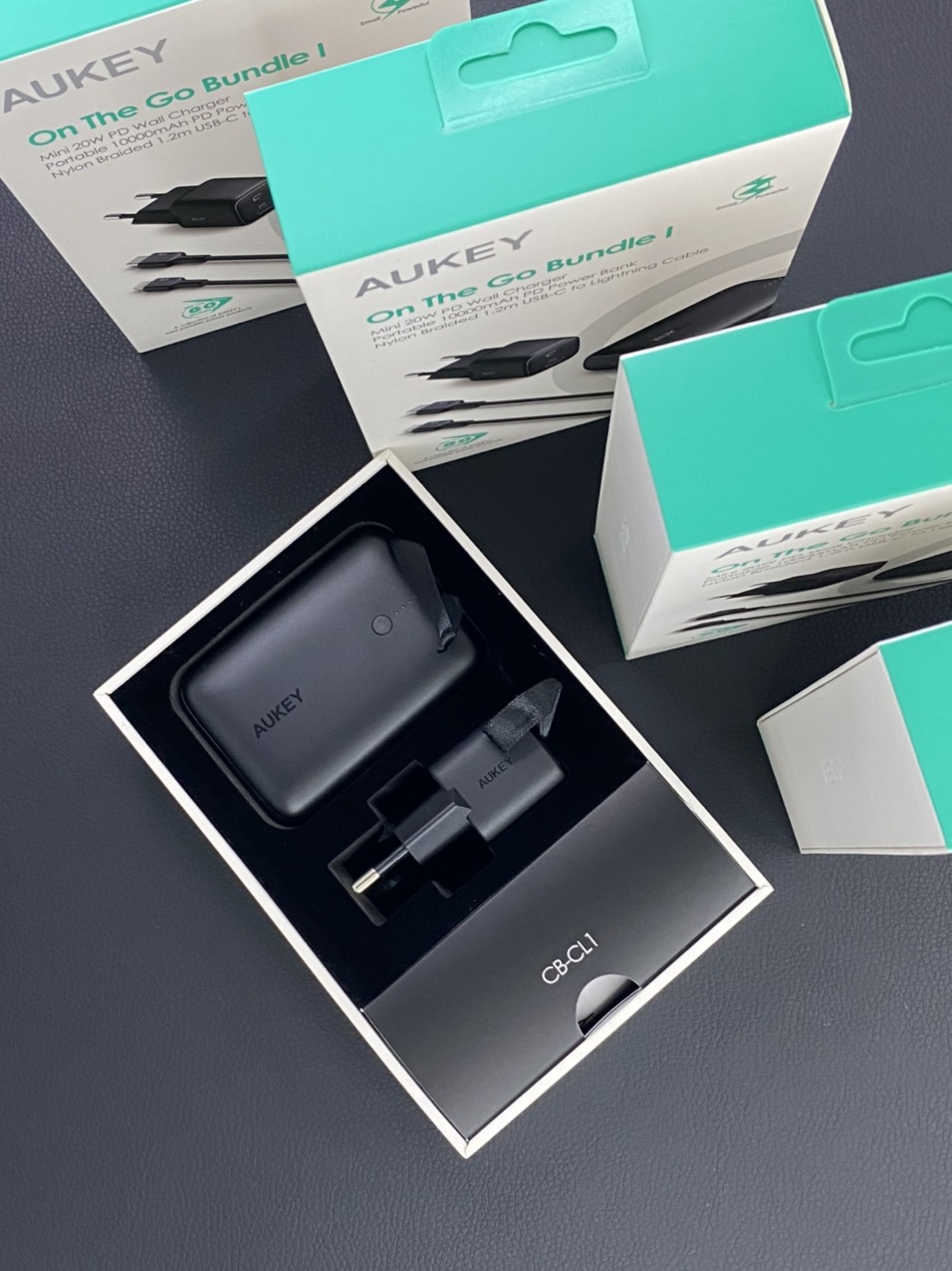 COMBO BỘ PIN SẠC DU LỊCH AUKEY ON THE GO BUNDLE TK-2 (SDP N83 10.000mAh/Củ B1 20W/Cáp PD CL1 Dài 1,2m) - Hàng Chính Hãng