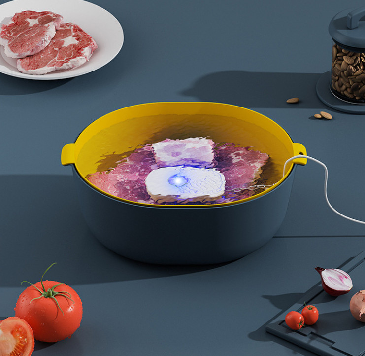 Máy Rửa Rau Củ Quả Bằng Sóng Siêu Âm Giúp Làm Sạch Thực Phẩm Cho Nhà Bếp Nguồn Usb