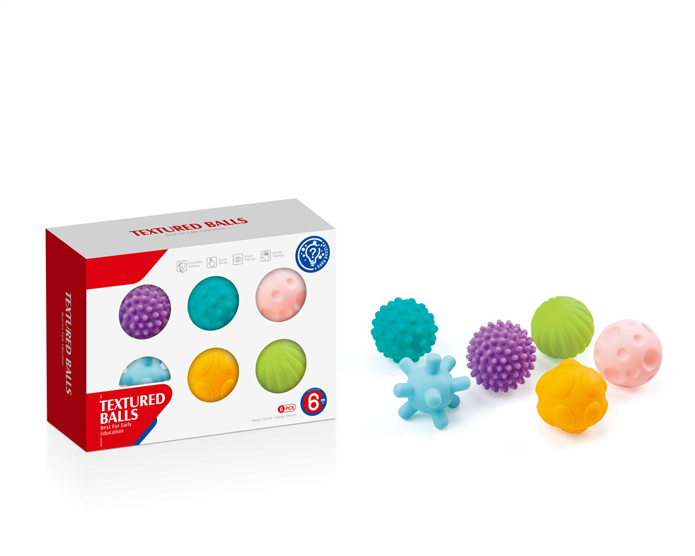 Đồ Chơi Giáo Dục Sớm 6 Bóng Gai Cho Bé - HUANGER HE0207 Textured Balls (Từ 6 Tháng Tuổi)